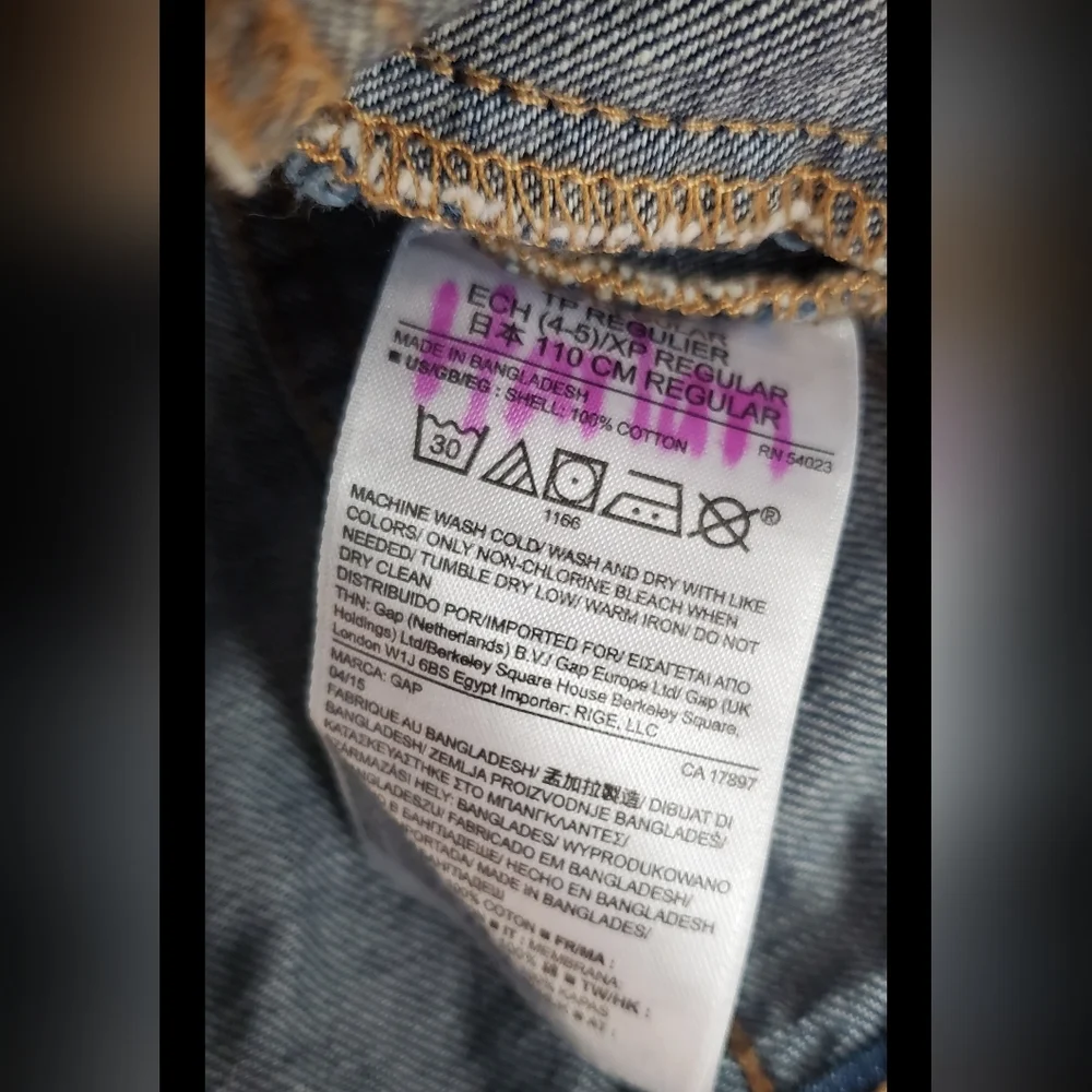 Gapkids Girls Jean Jacket Size XS - Picture 4 of 4